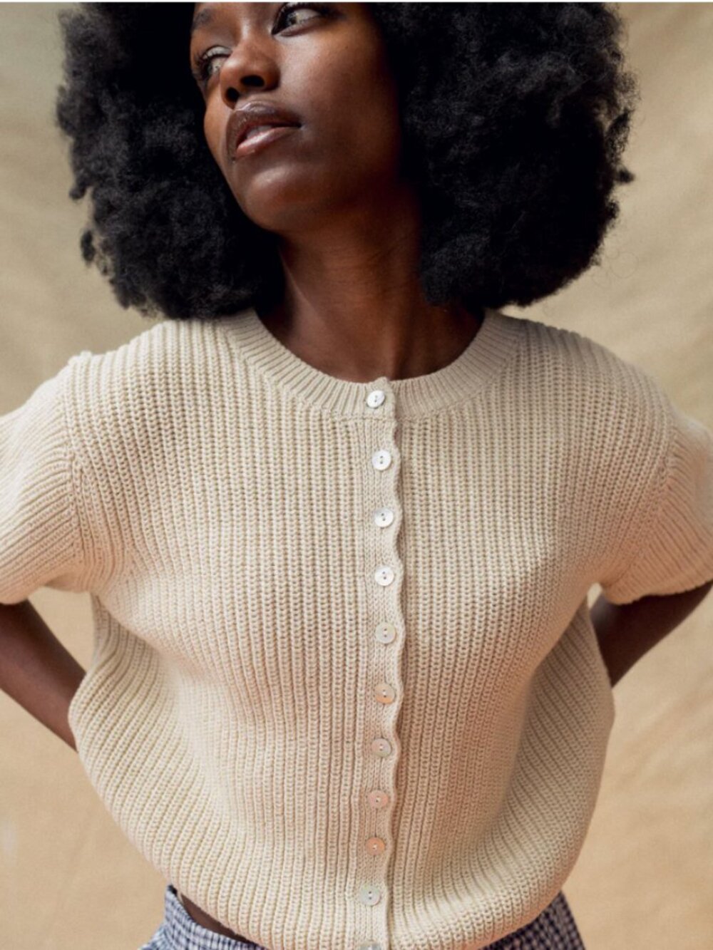 Sonderhaus Coastal Cardigan in Sand - Picture 5 of 5